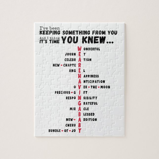 We're Having A Baby - Unique Baby Reveal  Jigsaw Puzzle (Vertical)