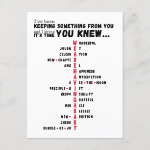 We're Having A Baby - Unique Baby Reveal Postcard