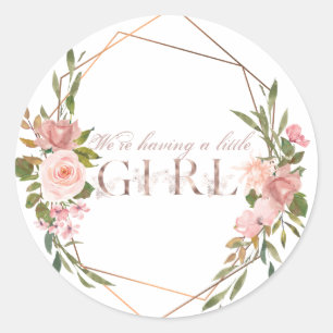We're Having a Little Girl Sticker