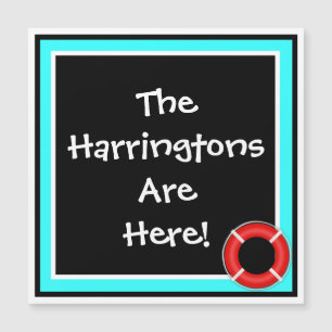 We're Here Personalised Stateroom Door Marker