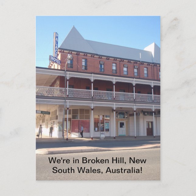 We're in Broken Hill, New South Wales Australia Postcard (Front)
