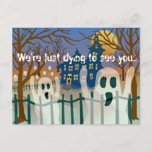We're Just Dying Halloween Invitation