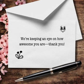 We're Keeping An Eye on How Awesome You Are Thank You Card