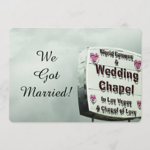 "We're Married" Las Vegas Eloped nnouncement Invitation