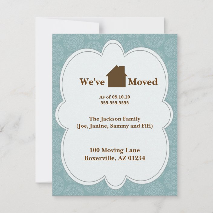 We're Moving Announcement Cards Zazzle.co.uk