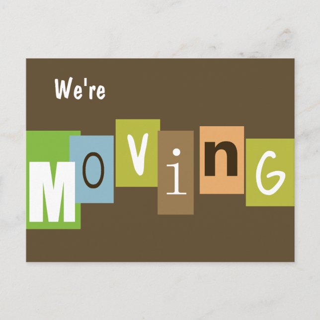 We're Moving Announcement Postcard (Front)