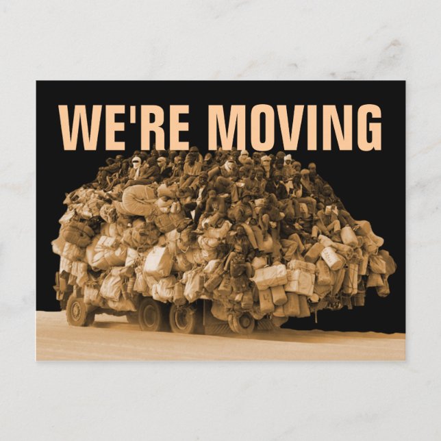 We're moving announcement postcard (Front)