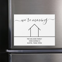 We're Moving Chic Change of Address Magnetic Card