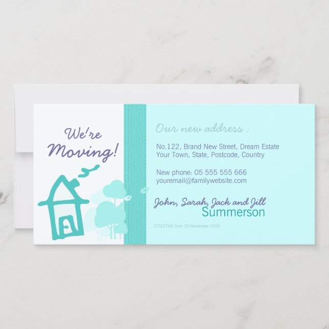 We're Moving Light Photo Card (Front)