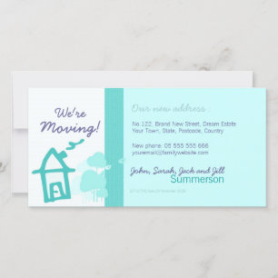 We're Moving Light Photo Card