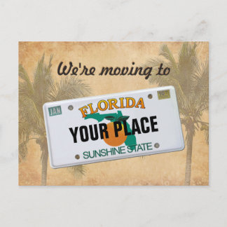 We're moving to Florida Announcement Postcard