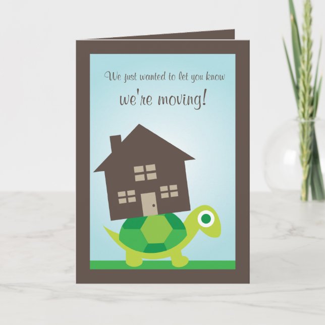 We're Moving - Turtle Mover Greeting Card (Front)