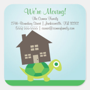 We're Moving - Turtle Mover Stickers