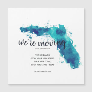 We're Moving Watercolor Florida Announcement