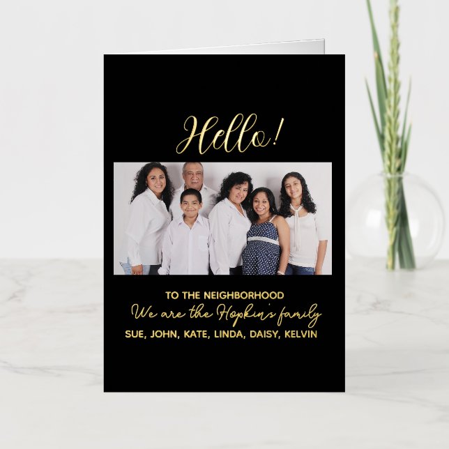 We're New to the Neighbourhood" Photo Announcement (Front)