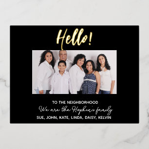 We're New to the Neighbourhood" Photo Announcement