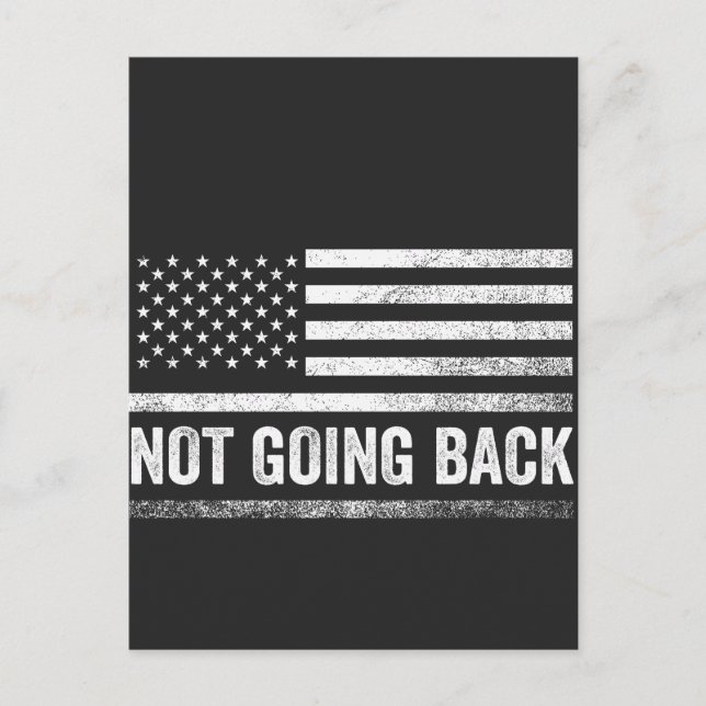 We're Not Going Back Harris Walz Election  Postcard (Front)
