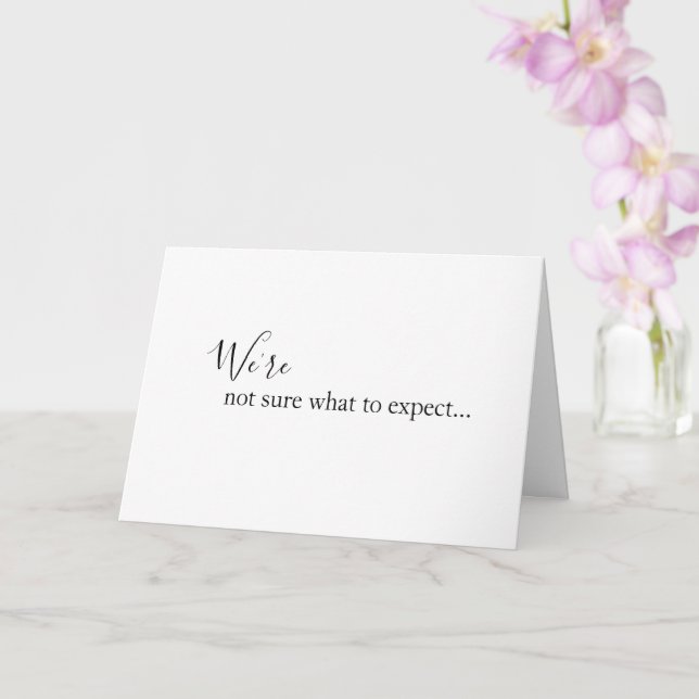 We're Not Sure What To Expect Baby Announcement  (Orchid)