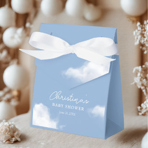 We're on Cloud 9 Baby Shower Blue Favour Box