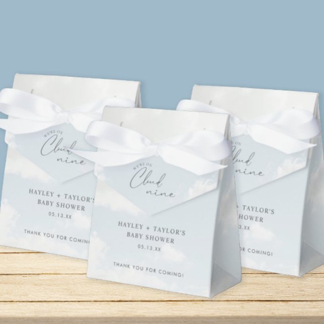 We're On Cloud 9 Baby Shower  Favour Box (Creator Uploaded)