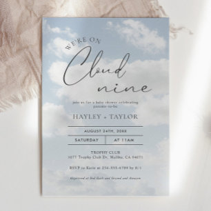 We're On Cloud 9 Baby Shower Invitation