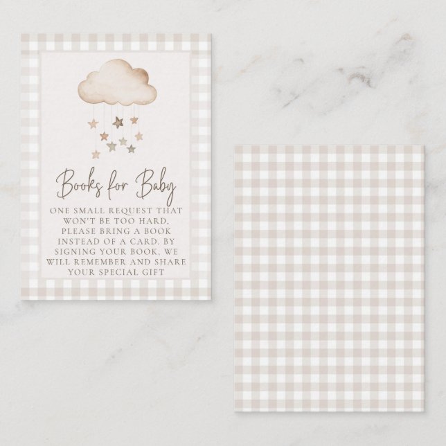 We're on Cloud 9 Gender Neutral Books for Baby  Enclosure Card (Front/Back)