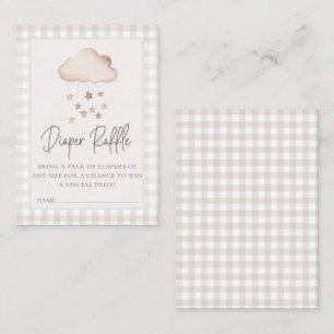 We're on Cloud 9 Gender Neutral Diaper Raffle Enclosure Card
