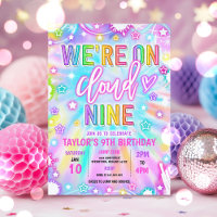 We're On Cloud 9 Neon Glow 9th Birthday Party