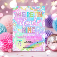We're On Cloud 9 Neon Glow 9th Birthday Party
