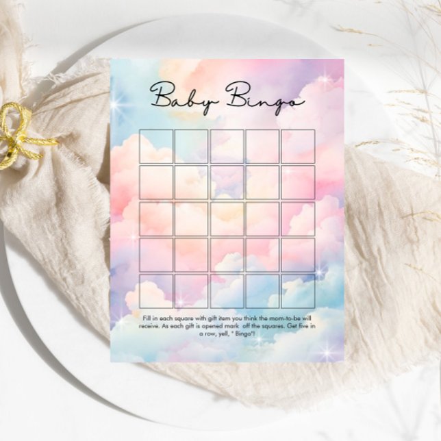We're On Cloud Nine Baby Bingo Baby Shower Game (Creator Uploaded)