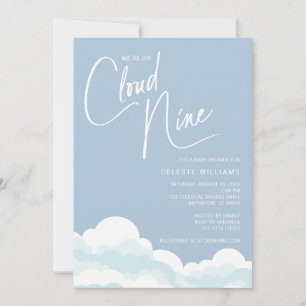 We're On Cloud Nine Baby Shower Invitation