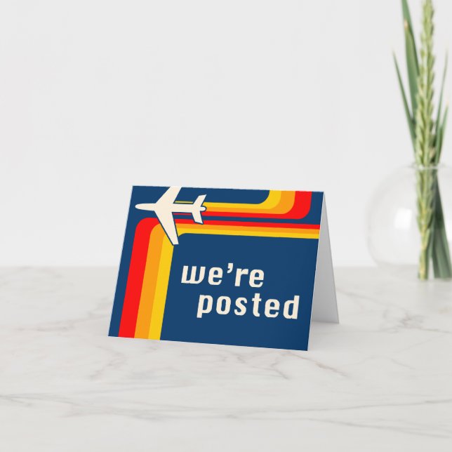 we're posted announcement : retro plane (Front)