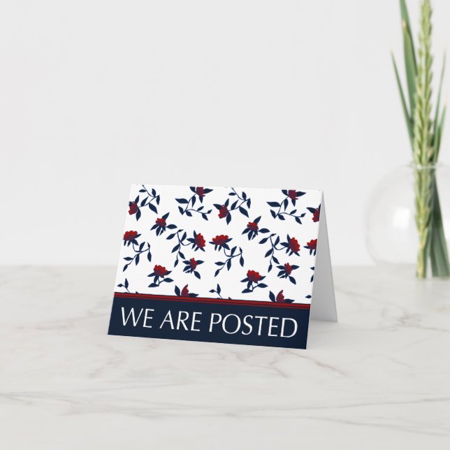 we're posted announcement : vintage floral (Front)