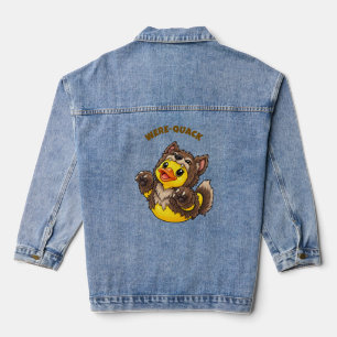 Were-Quack Werewolf Rubber Duck Halloween Denim Jacket