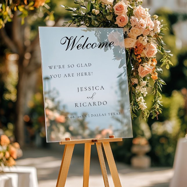 We're so glad you're here wedding welcome sign  (Creator Uploaded)