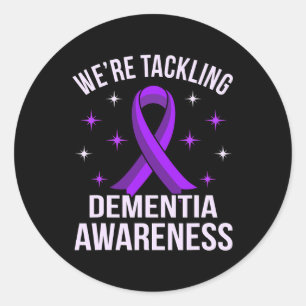 We're Tackling Dementia Awareness Heimerheimer's P Classic Round Sticker