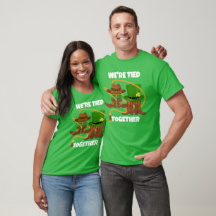 WE'RE TIED TOGETHER Fun Couples St Patrick's Day T-Shirt