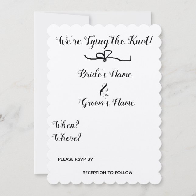 We're Tying the Knot! Invitation (Front)