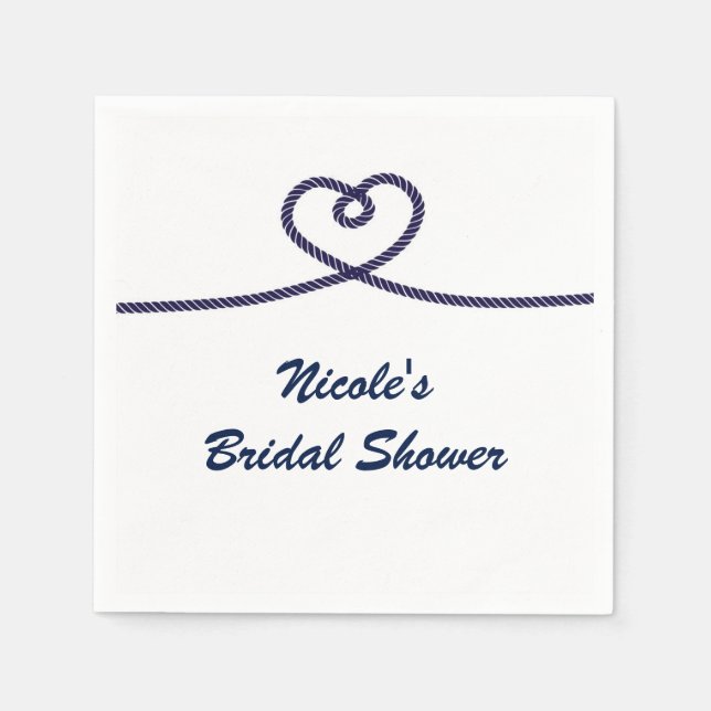 We're tying the knot nautical beach Wedding Napkin (Front)