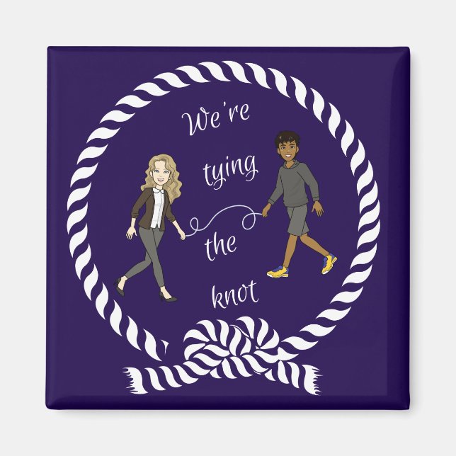 We're Tying The Knot Nautical Coloured Anime    Magnet (Front)