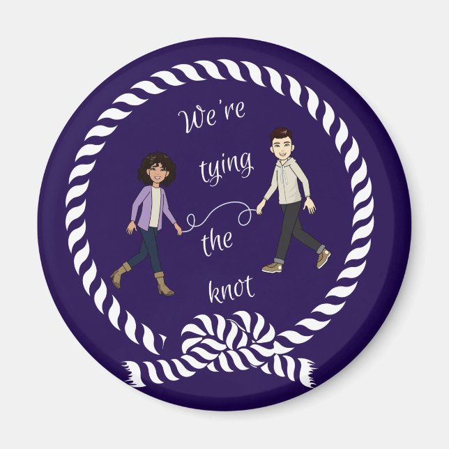 We're Tying The Knot Nautical Coloured Anime    Magnet (Front)