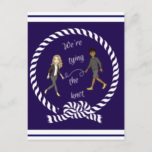 We're Tying The Knot Nautical Coloured Anime    Postcard