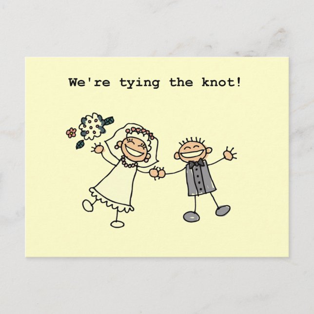We're Tying the Knot Postcard (Front)