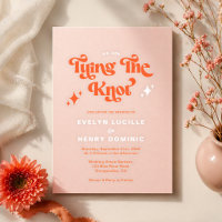 We're Tying The Knot Retro Modern Wedding 
