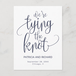 We're Tying The Knot Save The Date Non Photo Postcard