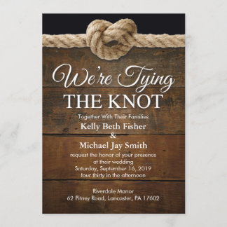 We're Tying The Knot Wedding Invitation