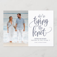 We're Tying The Knot Wedding Save The  Date Photo
