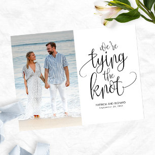 We're Tying The Knot Wedding Save The  Date Photo Postcard