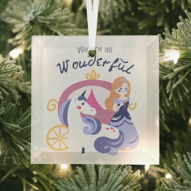 #We'reAllWonderfulOrnament Glass Tree Decoration (Insitu)