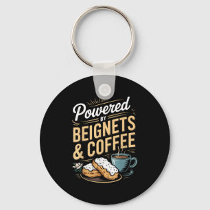 Wered By Beignets And Coffee Funny New Orleans Quo Key Ring
